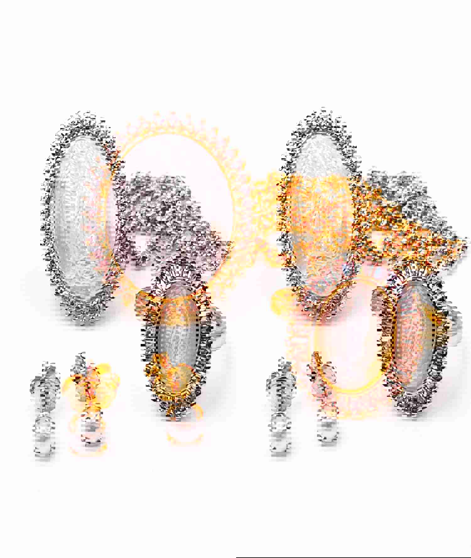 Virgen de Guadalupe Gift 3 Pcs Set - Catholic Jewelry with Necklace, Earrings, and Ring