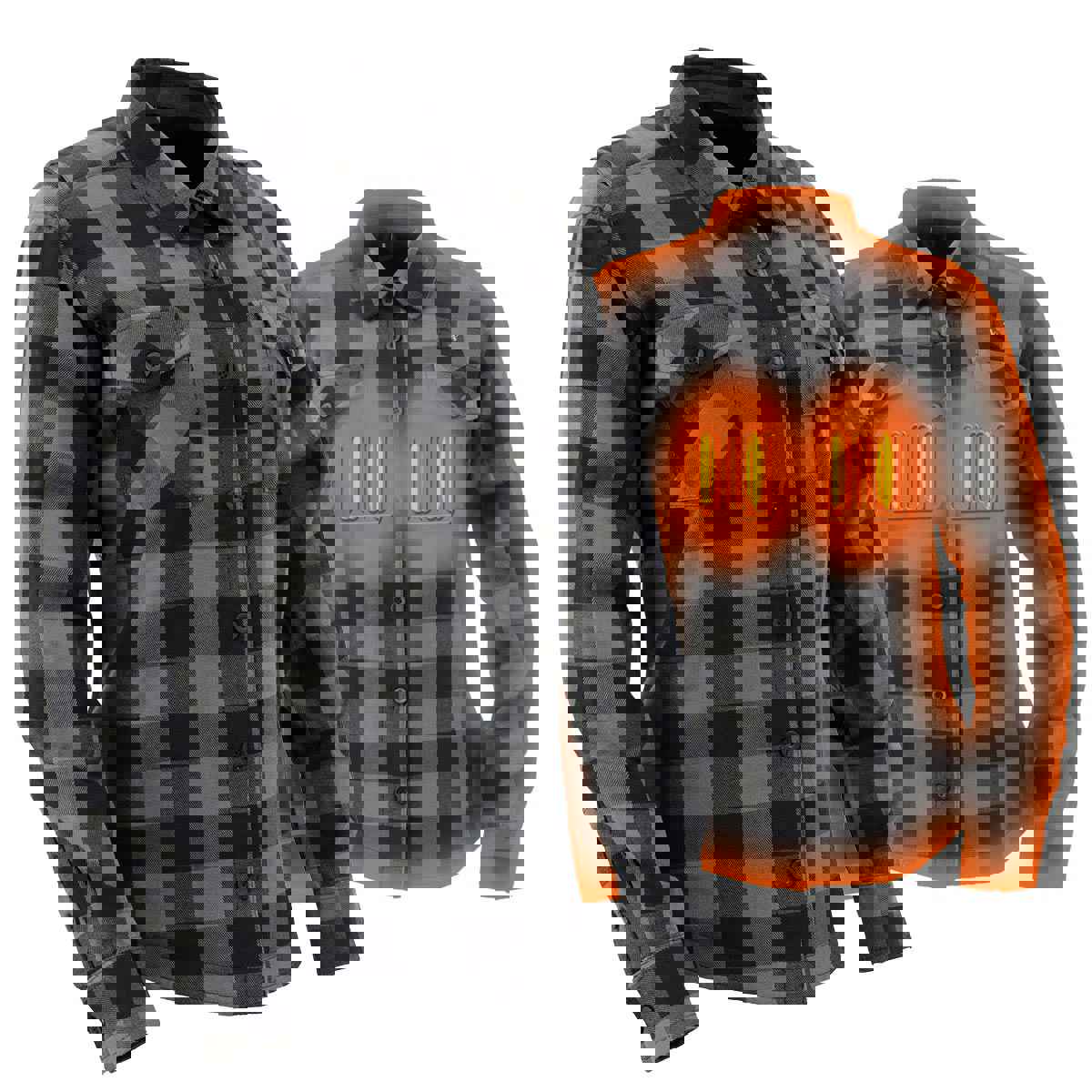 Nexgen Heat Women's NXL2601SET Bonnie Black - Grey Heated Flannel Shirt for Outdoor Activities with Rechargeable Battery