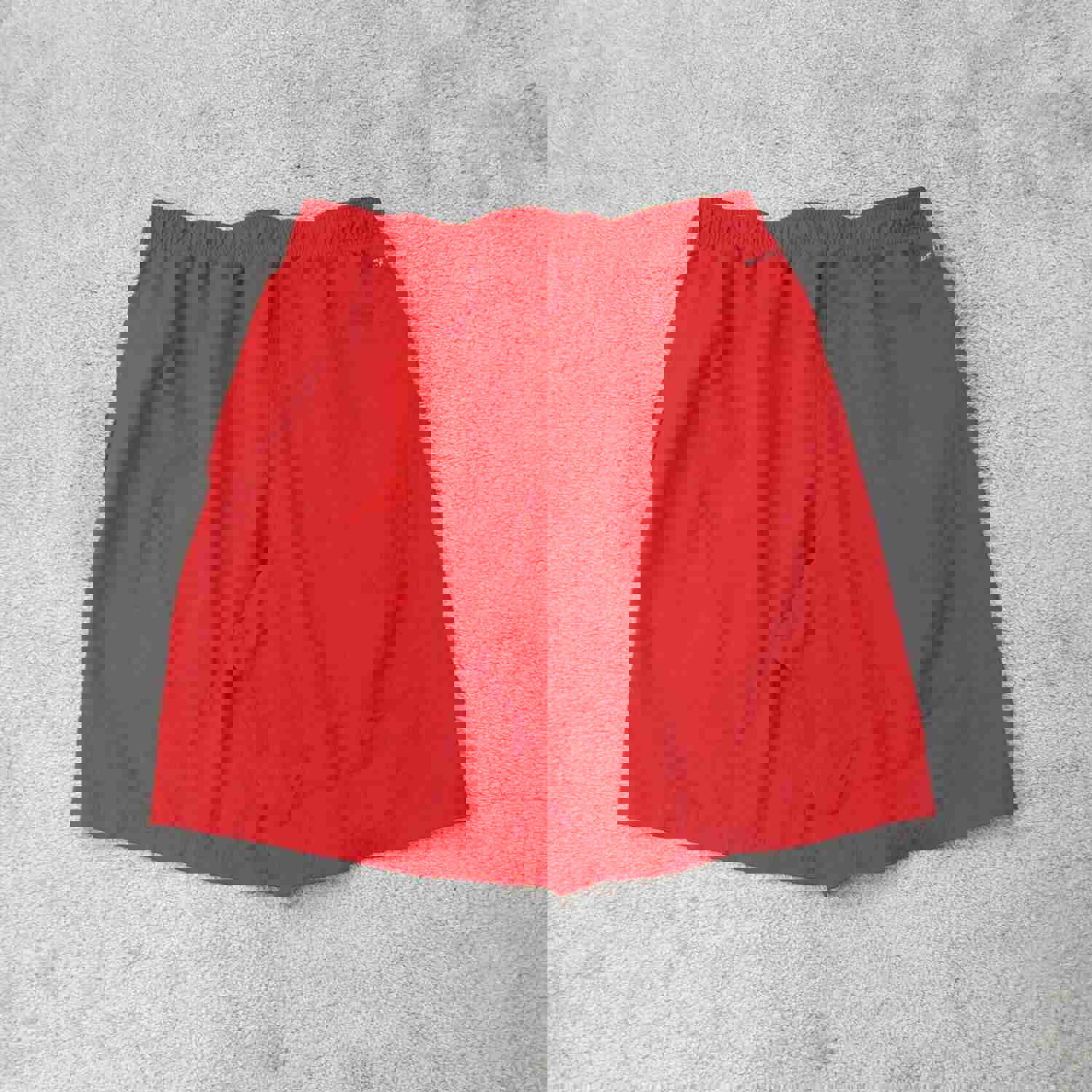 Nike Men's Medium Red Dri-Fit Activewear Shorts with Sports Logo