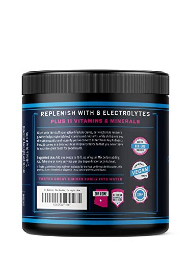 Blue Raspberry Electrolyte Powder - Keto Hydration Supplement with 6 Key Electrolytes