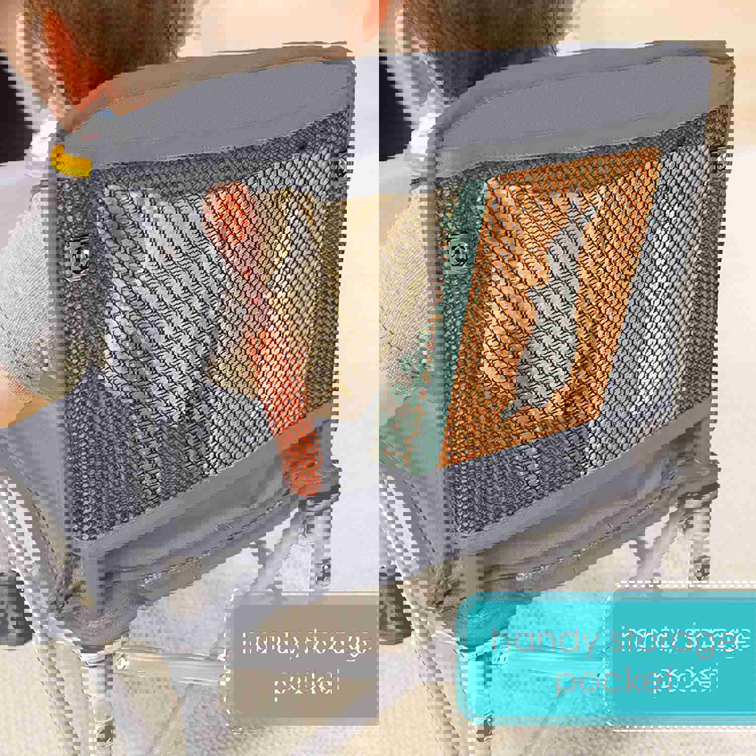 Summer Pop ‘N Sit Portable Booster Baby Chair - Gray, Indoor/Outdoor Use