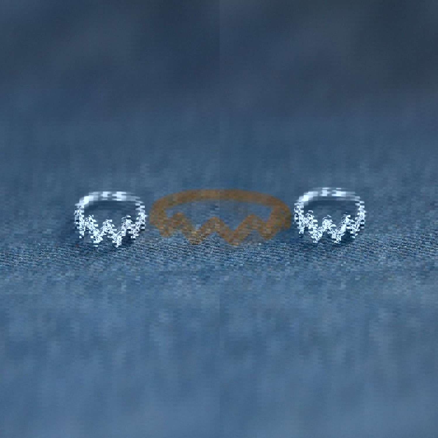 925 Silver Wiggle Ring Wave Stack Ring Jewelry