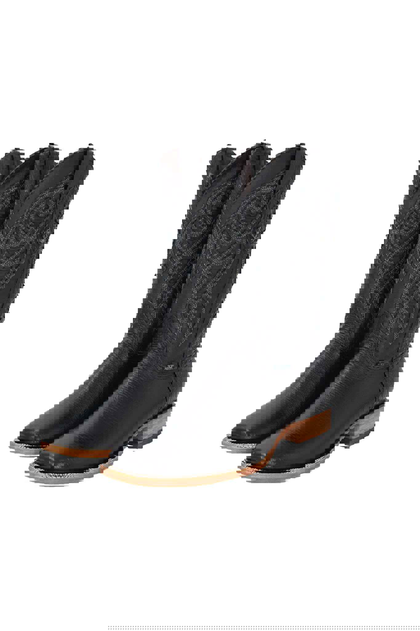 Imit. Lizard Square Toe Cowboy Boot - Genuine Leather Made in Mexico