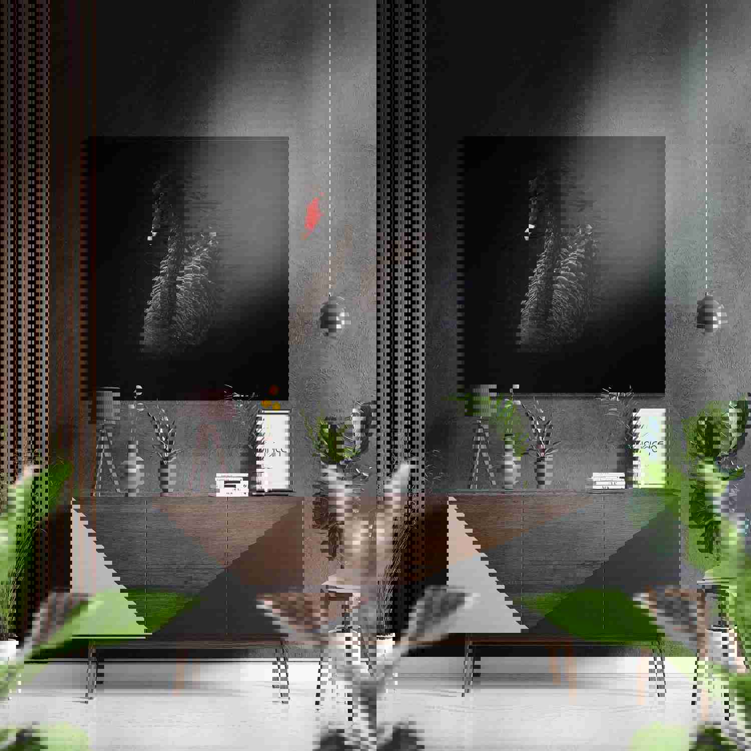 Black Swan Brushed Aluminium Dibond Wall Art