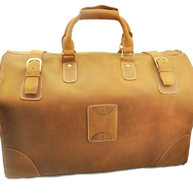 Leather Men's Doctor Bag Weekender Travel Duffle Bag