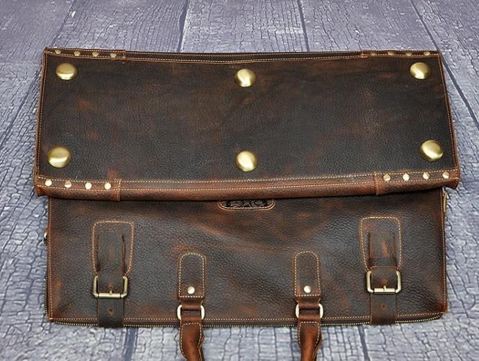 Leather Men's Doctor Bag Weekender Travel Duffle Bag