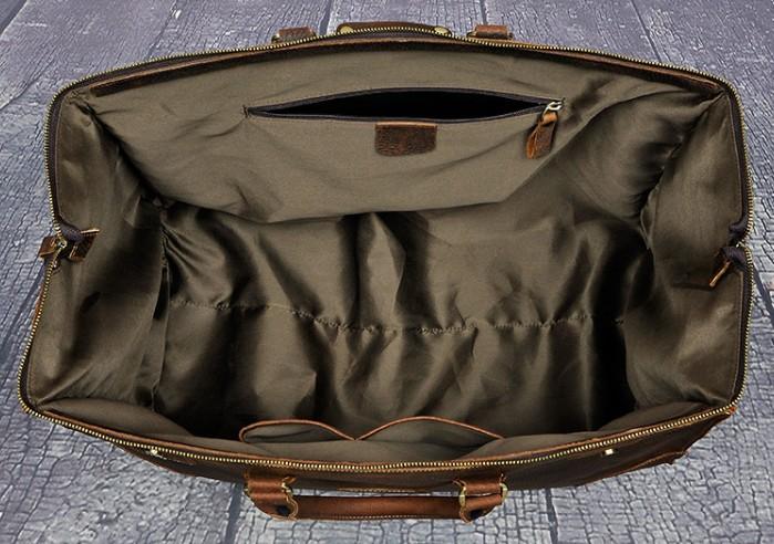 Leather Men's Doctor Bag Weekender Travel Duffle Bag