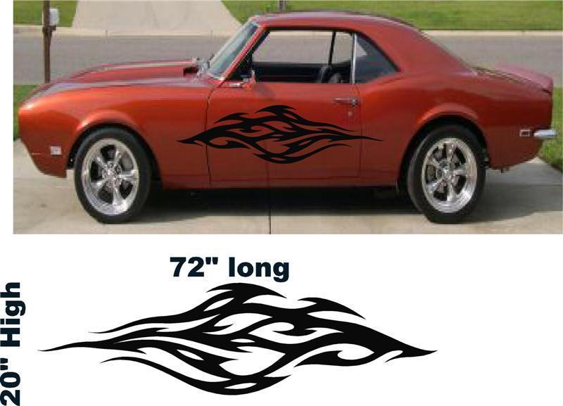 Tribal Flame Auto Truck Boat Car Stickers Decals Side Sets PF04