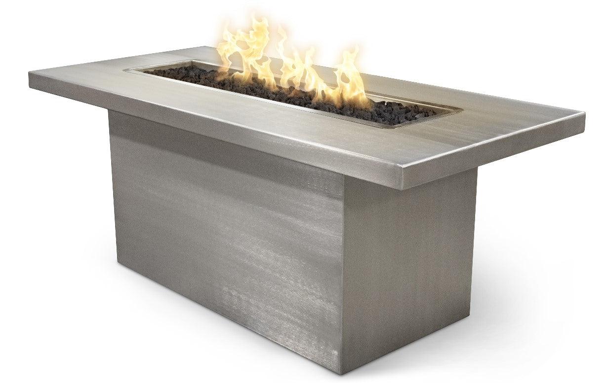 Outdoor Plus 60 Rectangular Bella Stainless Steel Fire Table