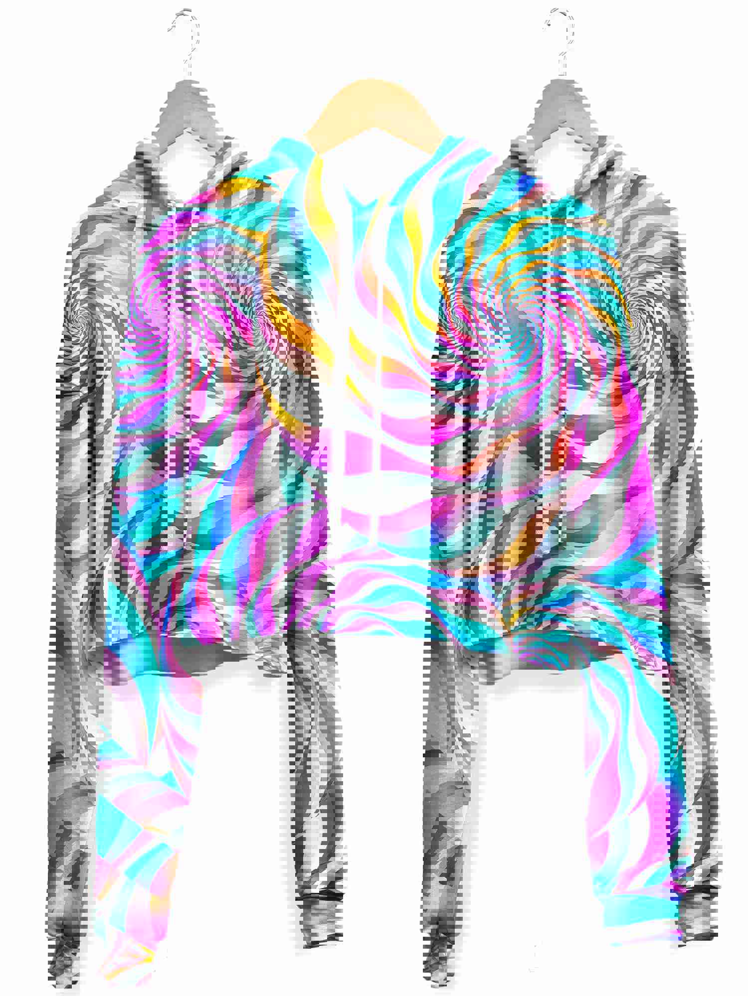 Cloud Surfing Fleece Crop Hoodie