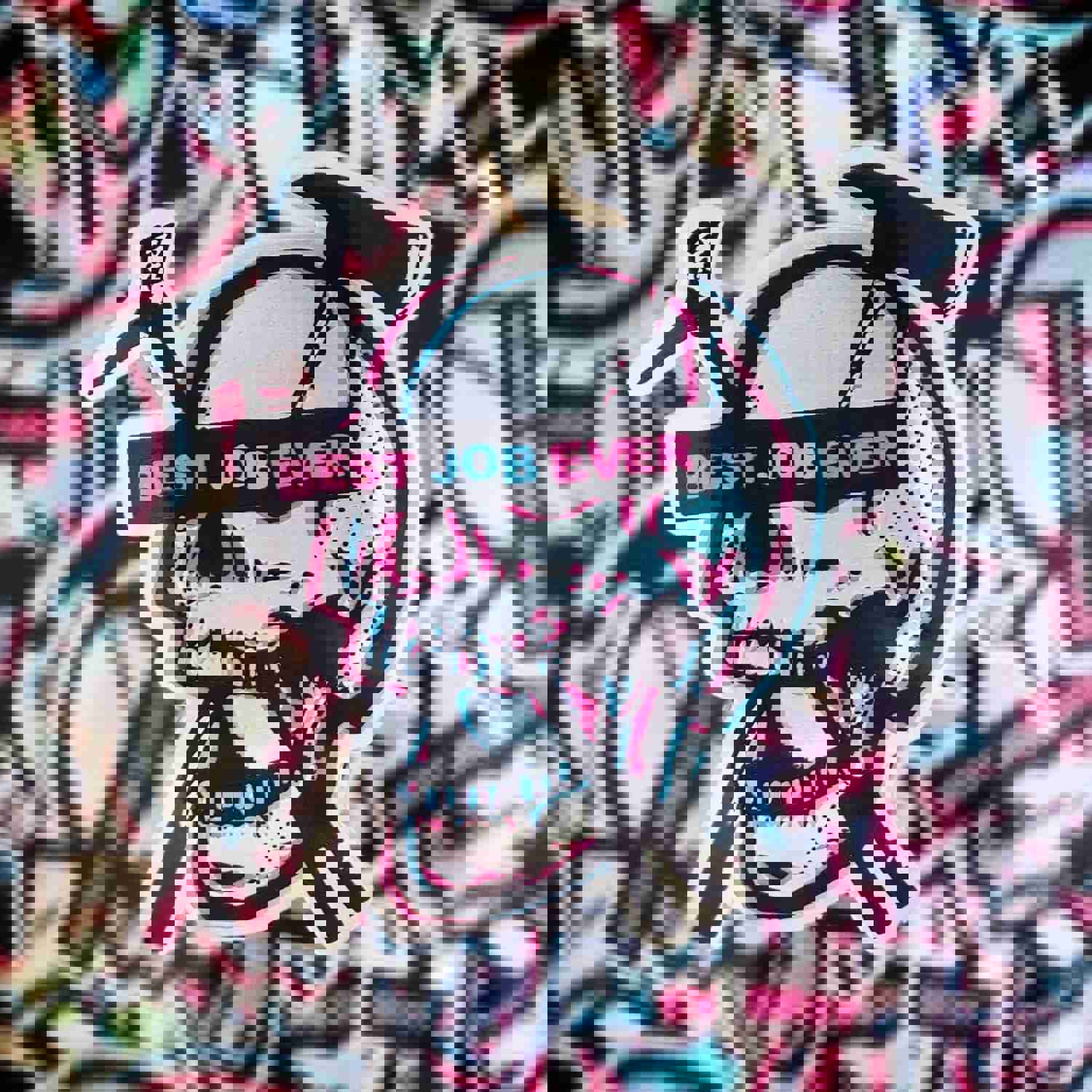 Best Job Ever Skull Firefighter Sticker