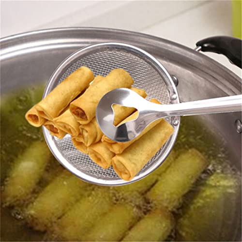 Stainless Steel Mesh Strainer Scoop for Kitchen & Barbecue