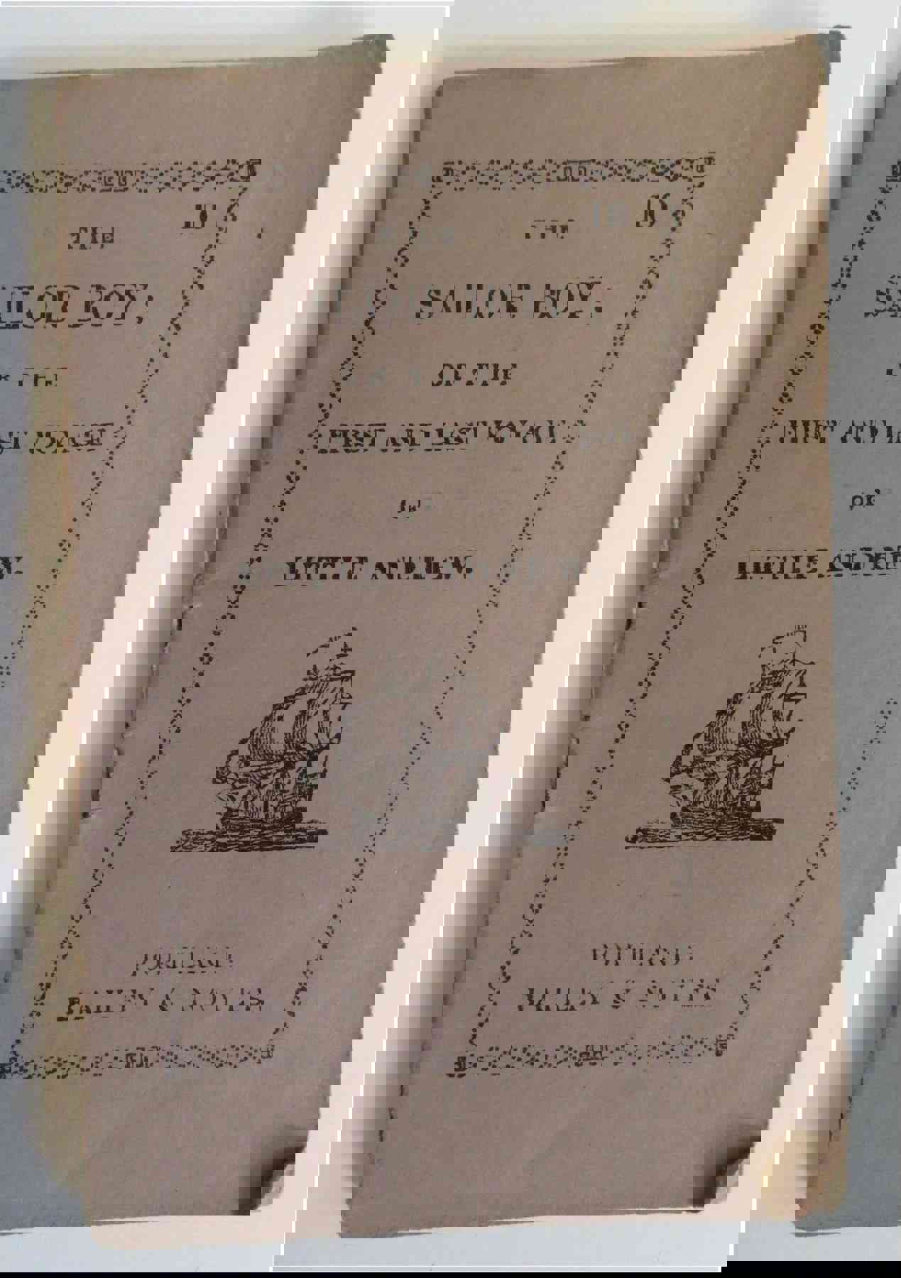 The Sailor Boy c. 1850s Illustrated Nautical Juvenile Chap Book with Whale Woodcut