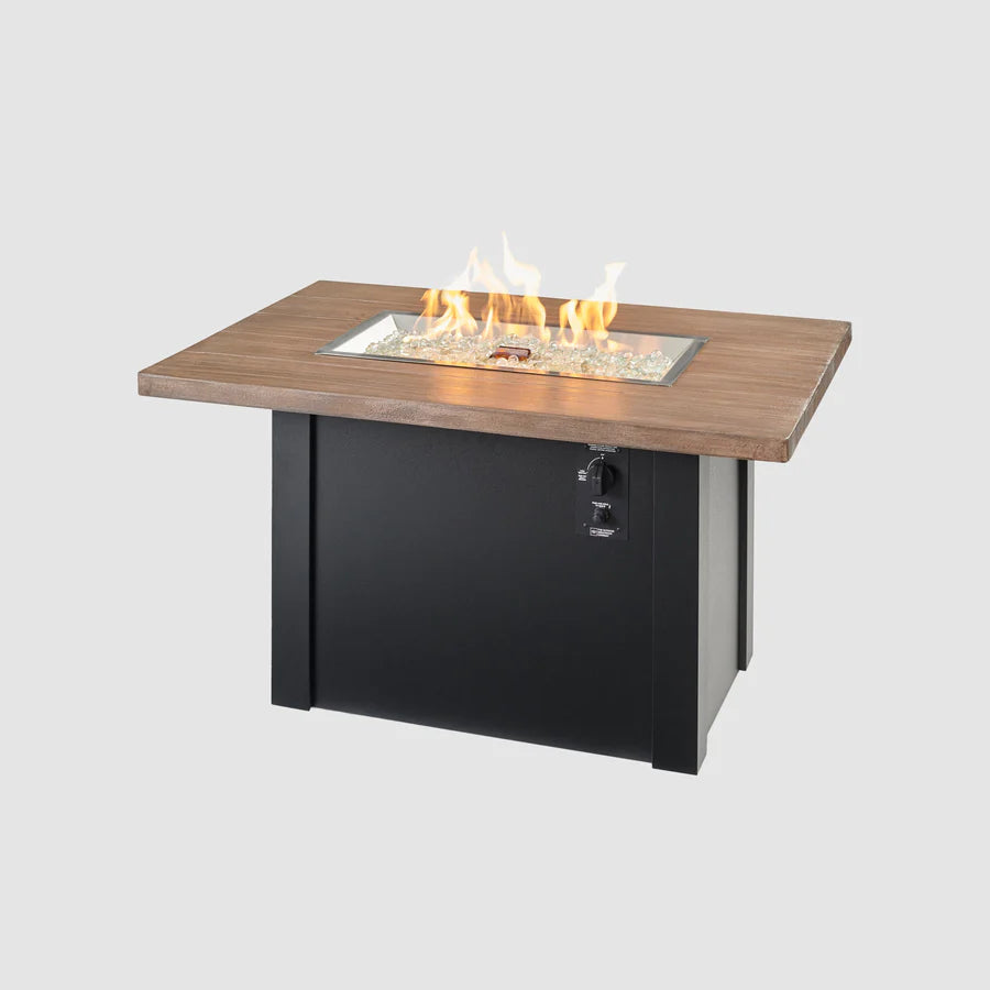 Outdoor Greatroom Co Havenwood 44-Inch Rectangular Gas Fire Pit Table