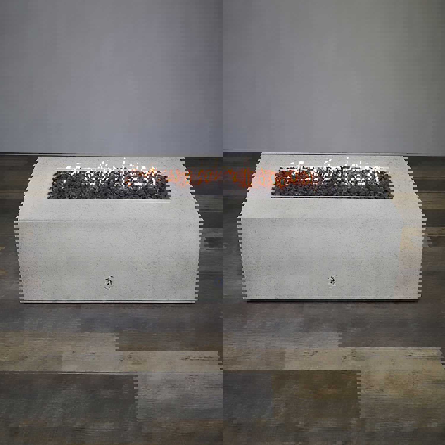 Starfire Designs Concrete Rustic 72 x 38 Rectangle Gravity Gas Fire Pit