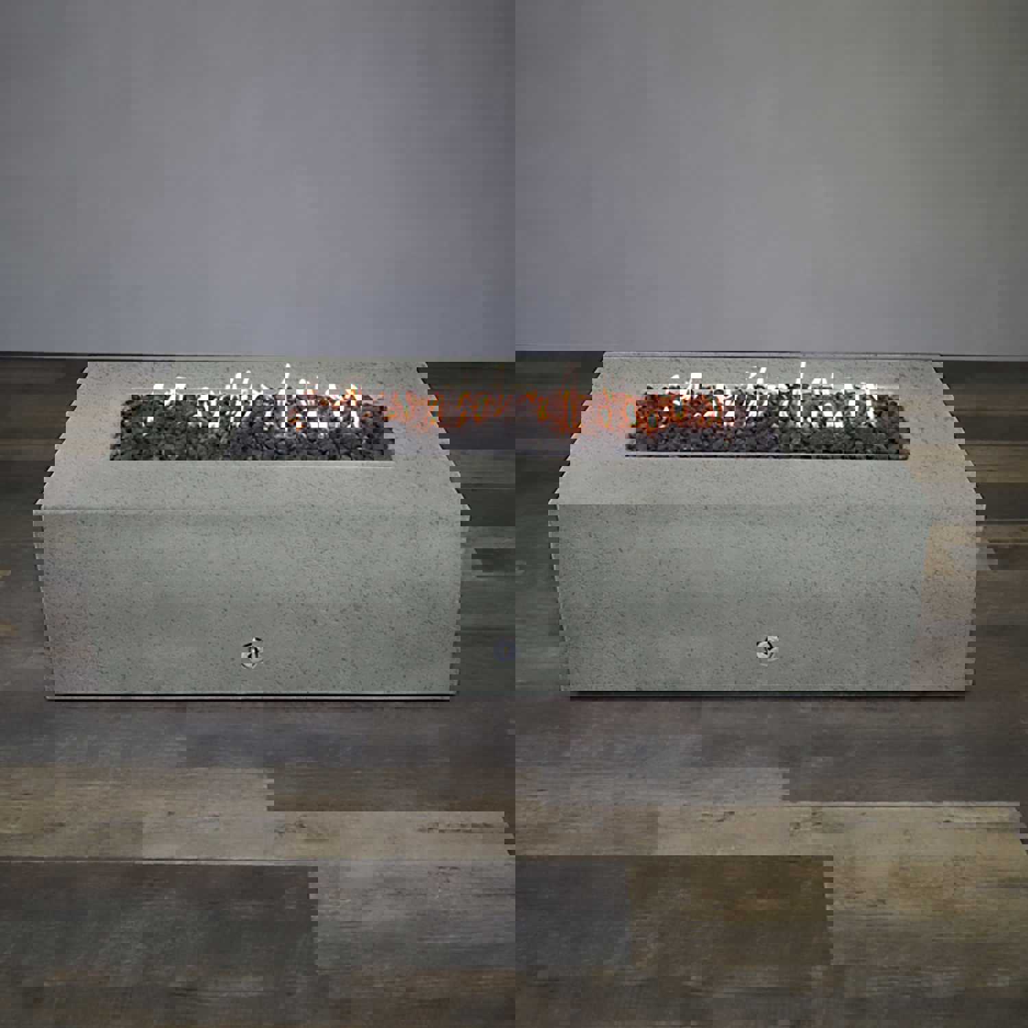 Starfire Designs Concrete Rustic 72 x 38 Rectangle Gravity Gas Fire Pit