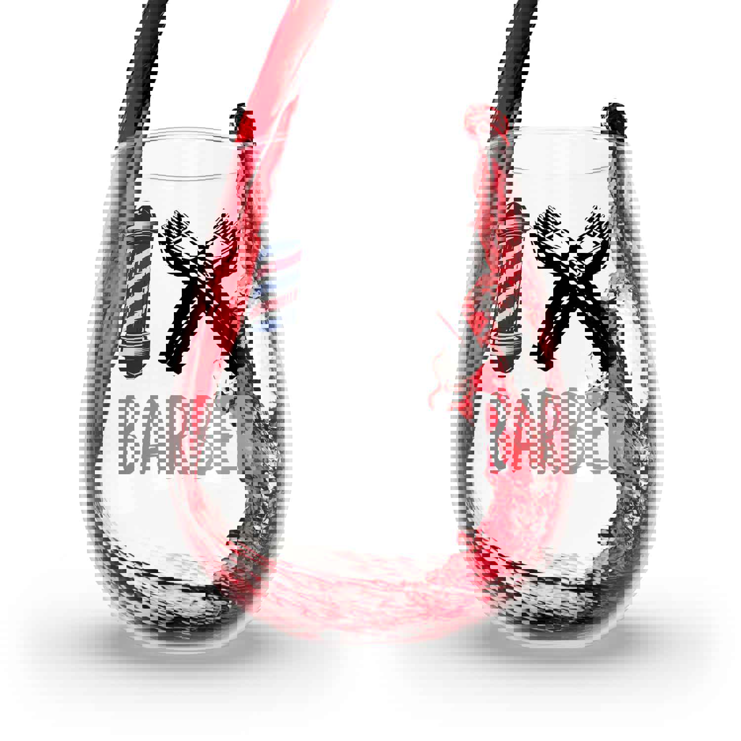 Barber Stemless Wine Glass - Unique Gift for Stylists and Barbers