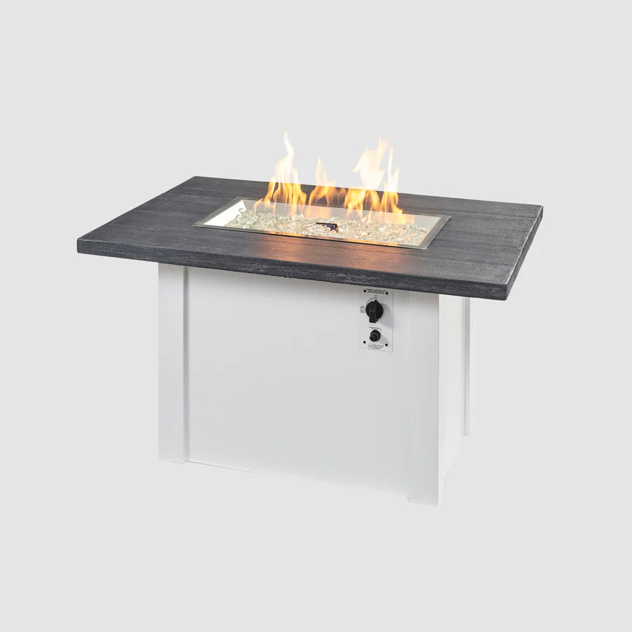 Outdoor Greatroom Co Havenwood 44-Inch Rectangular Gas Fire Pit Table