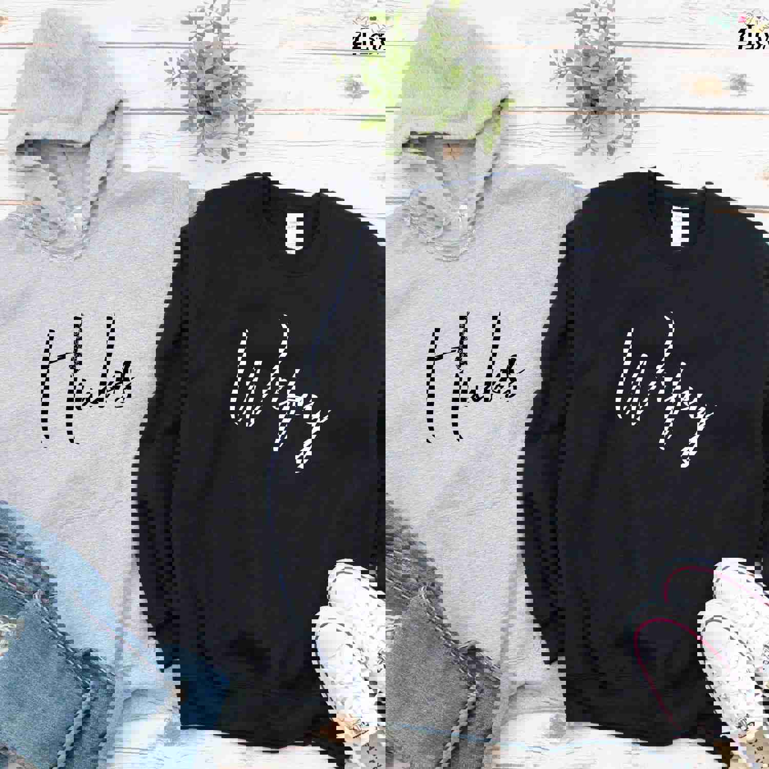 Matching Couple Set: Hubs & Wifey Valentine's Day and Anniversary Gifts