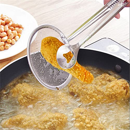 Stainless Steel Mesh Strainer Scoop for Kitchen & Barbecue