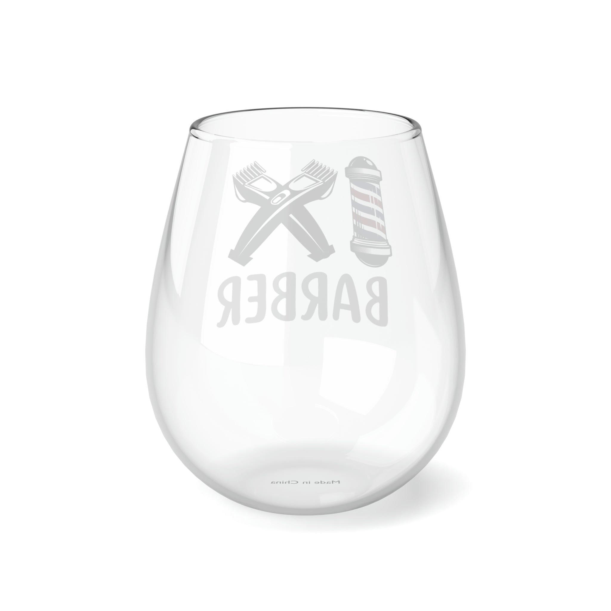 Barber Stemless Wine Glass - Unique Gift for Stylists and Barbers