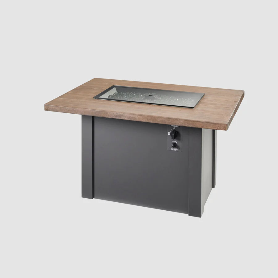Outdoor Greatroom Co Havenwood 44-Inch Rectangular Gas Fire Pit Table