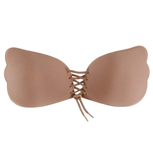 Reusable Invisible Sports Bra for Women - Self-Adhesive Push Up, Backless Running & Yoga Bra