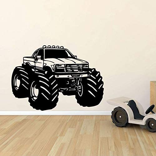 Monster Truck Vinyl Wall Sticker - Durable Decal for Kids Room Decor