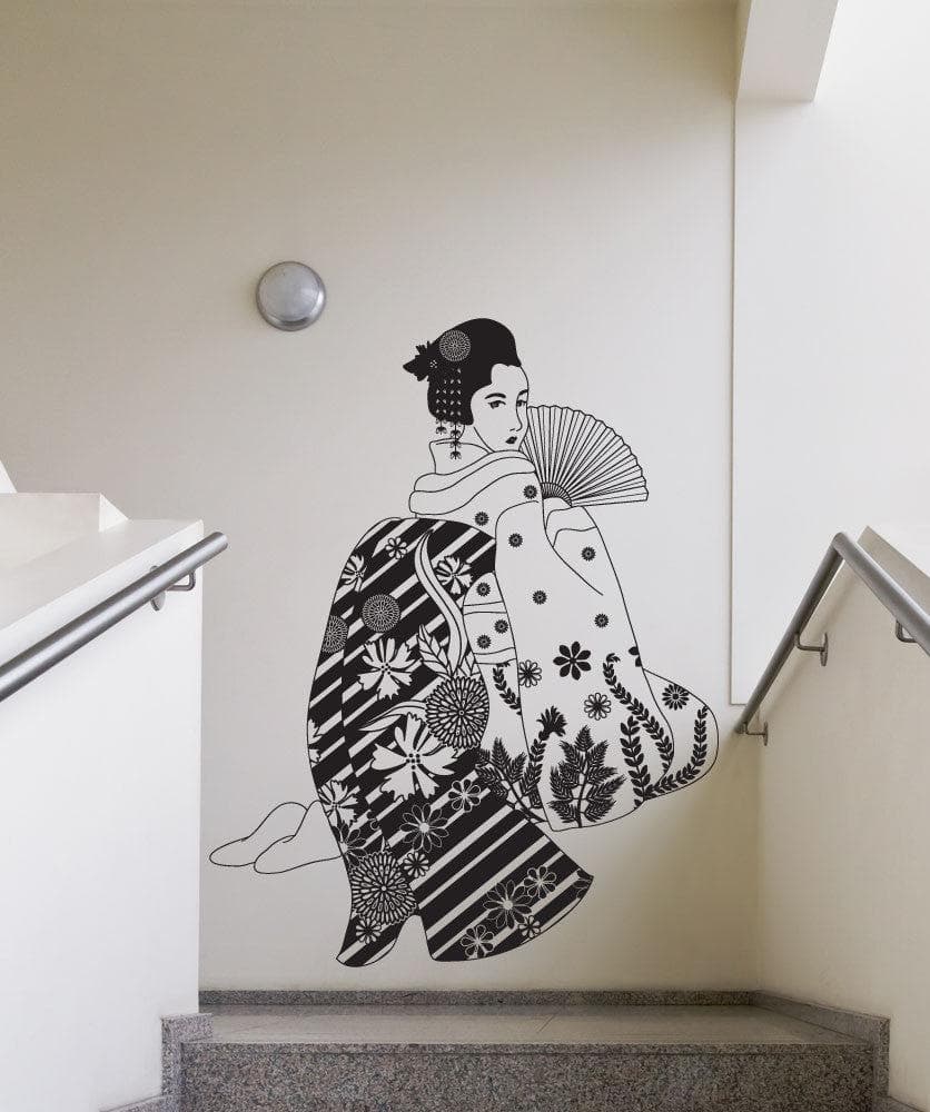 Vinyl Wall Decal Sticker Seductive Geisha #OS_DC675 - Removable & Easy to Apply
