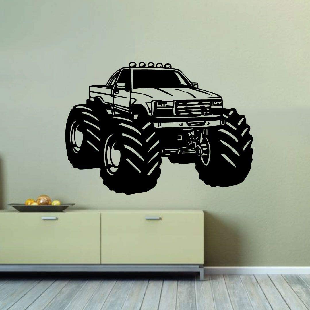 Monster Truck Vinyl Wall Sticker - Durable Decal for Kids Room Decor