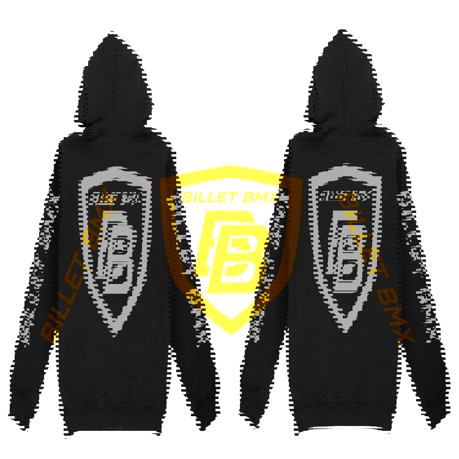 BILLET BMX SHIELD LOGO PULL OVER HOODIE GOLD