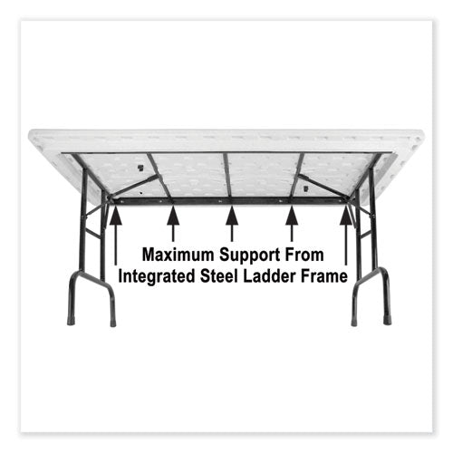 Correll Adjustable Folding Tables Rectangular 72x30x22 To 32 Blue Top Black Legs