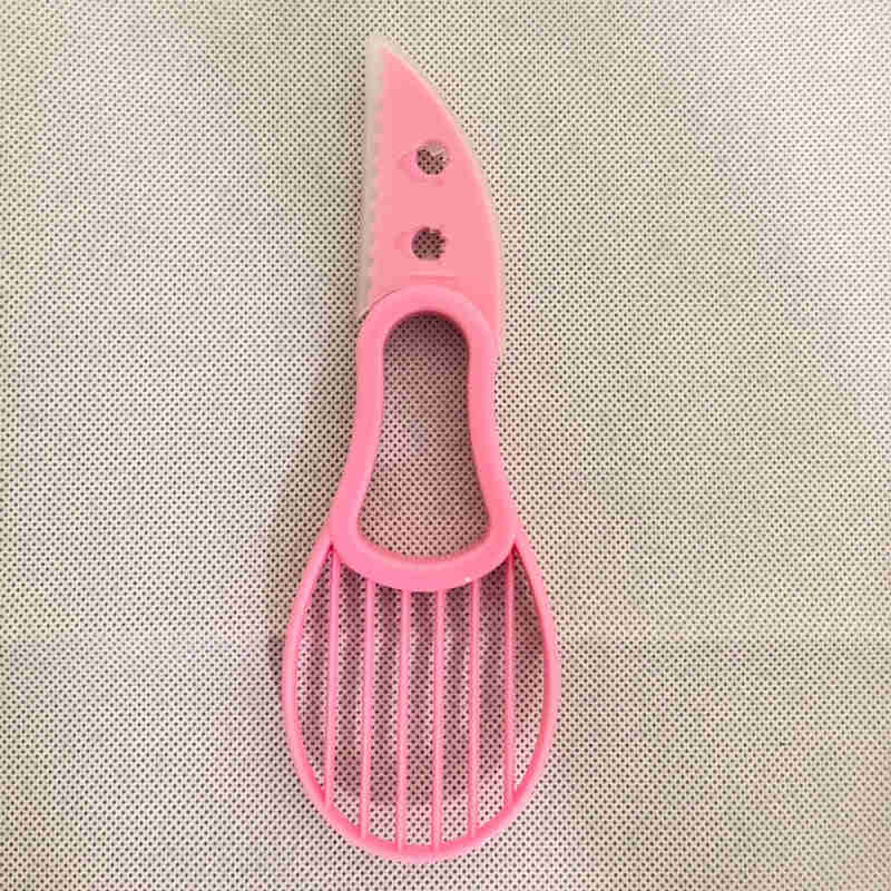 3 In 1 Avocado Slicer Shea Corer Butter Fruit Peeler Cutter Pulp Separator Plastic Knife Kitchen Tool