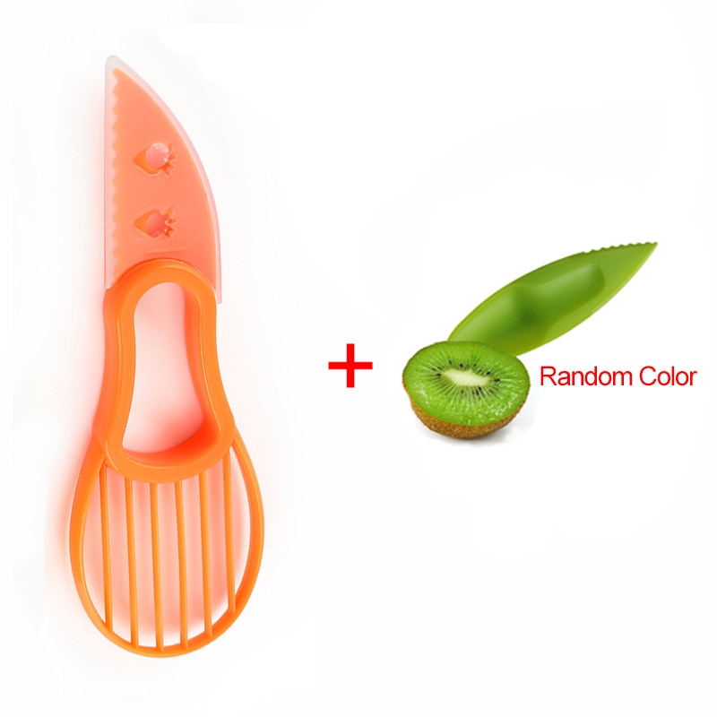 3 In 1 Avocado Slicer Shea Corer Butter Fruit Peeler Cutter Pulp Separator Plastic Knife Kitchen Tool