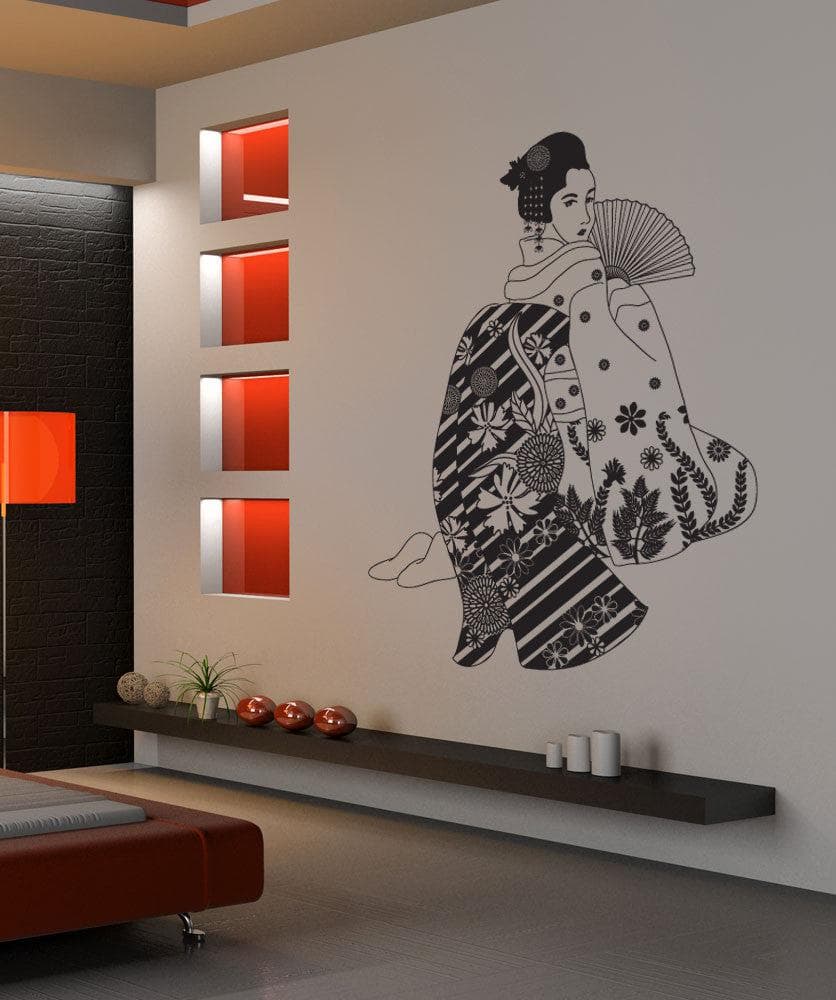 Vinyl Wall Decal Sticker Seductive Geisha #OS_DC675 - Removable & Easy to Apply