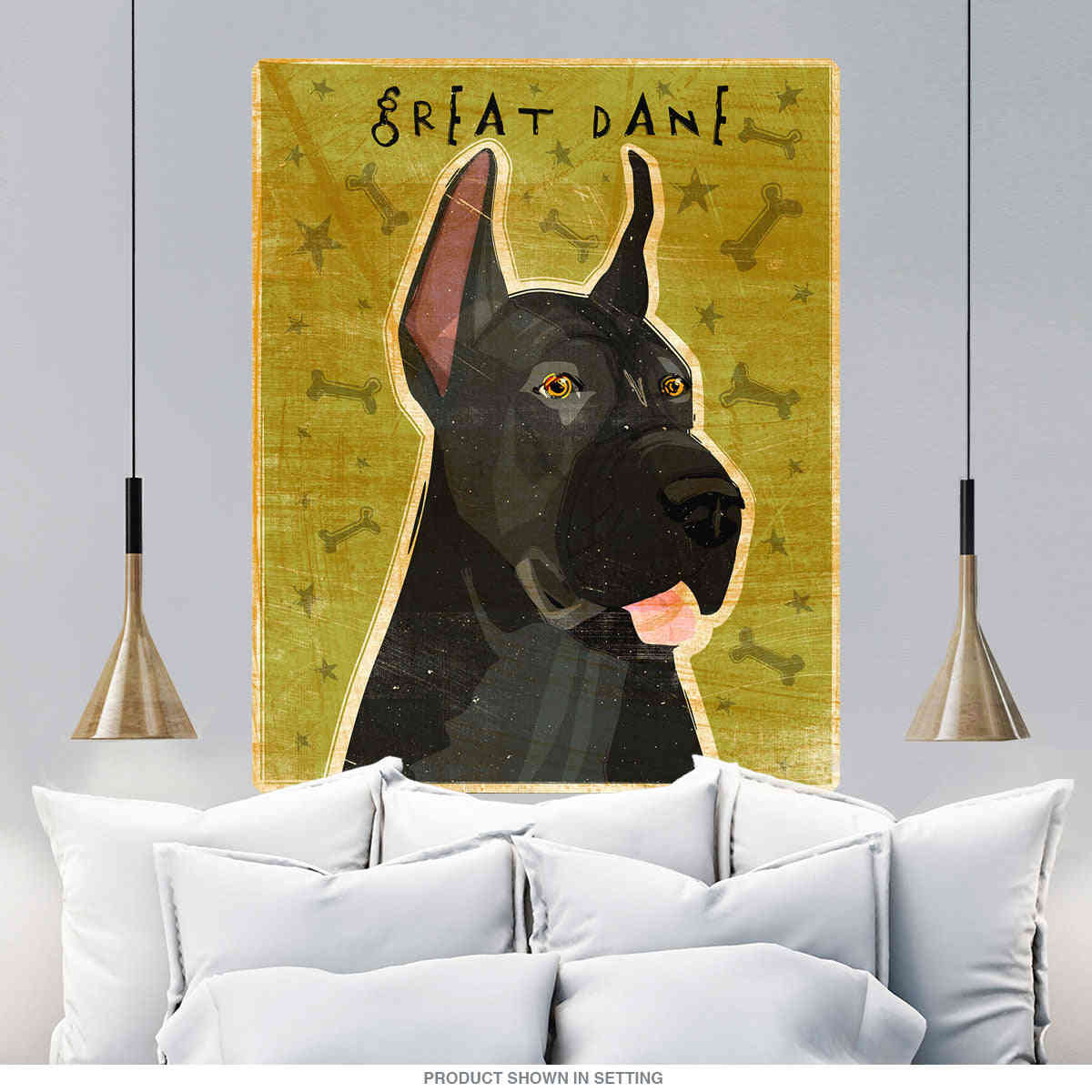 Great Dane Black Pet Dog Wall Decal