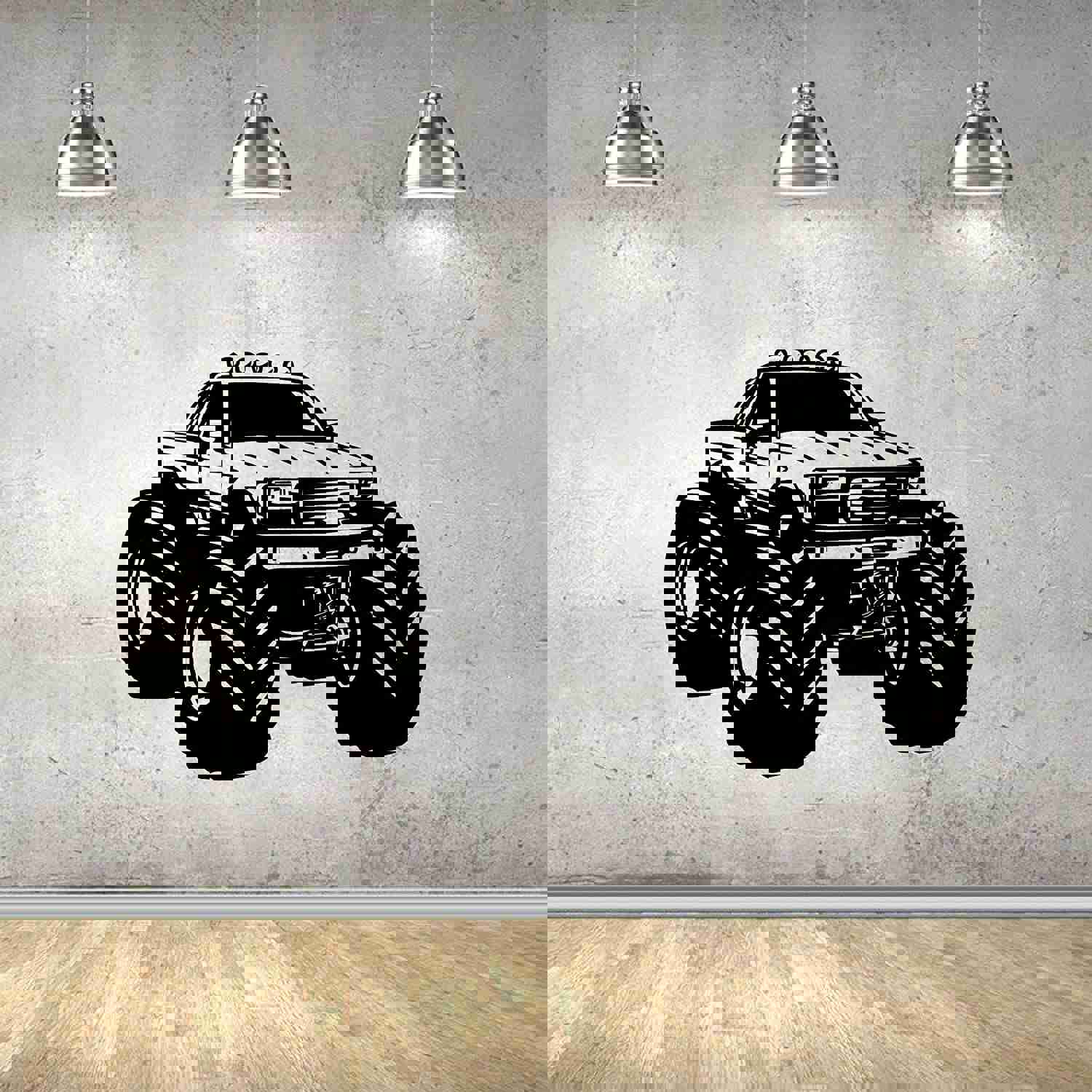 Monster Truck Vinyl Wall Sticker - Durable Decal for Kids Room Decor