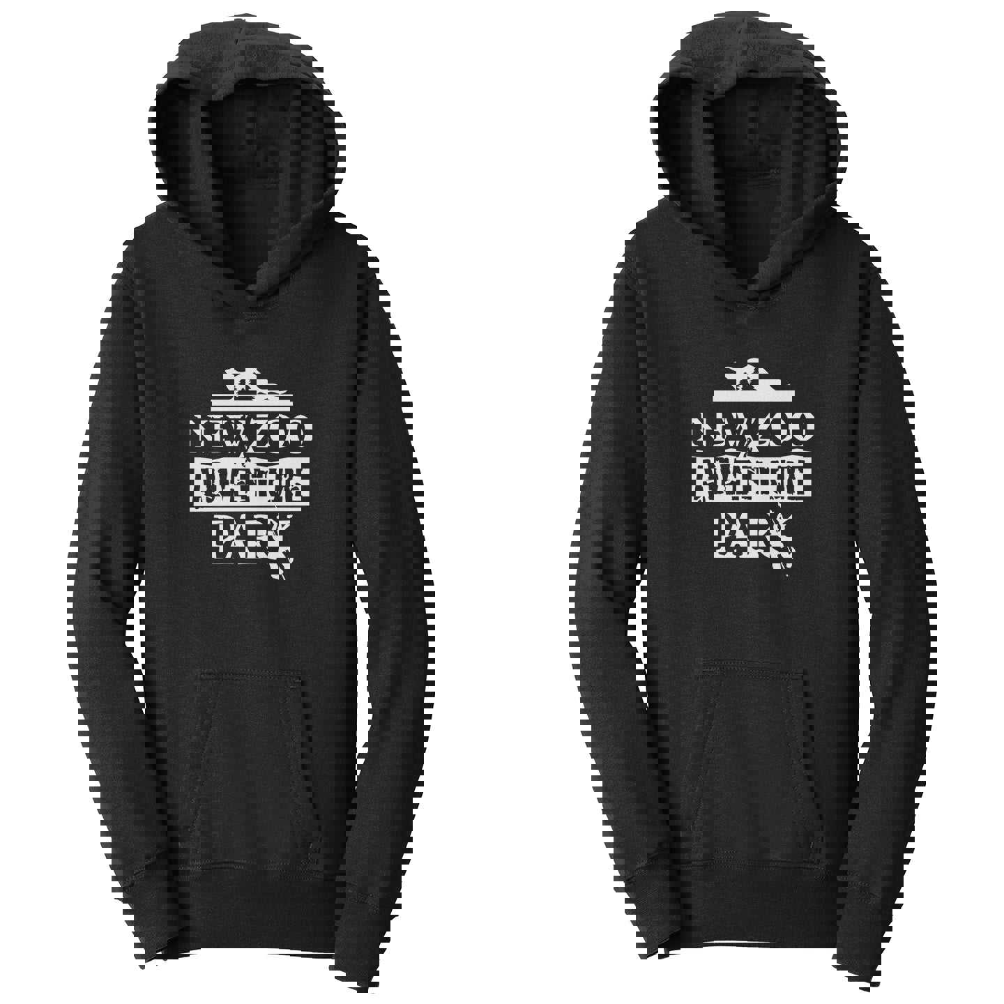 NEW Zoo and Adventure Park Black & White Logo - Kids Unisex Hoodie Sweatshirt