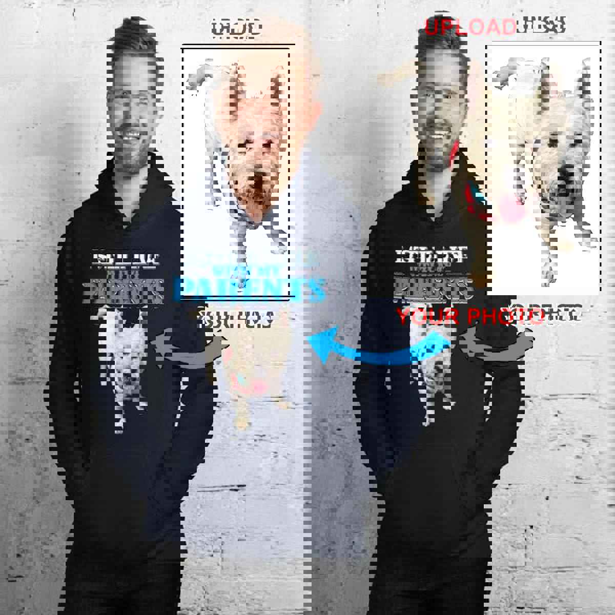 Unisex Hoodie - Custom Printed with Your Dog's Photo