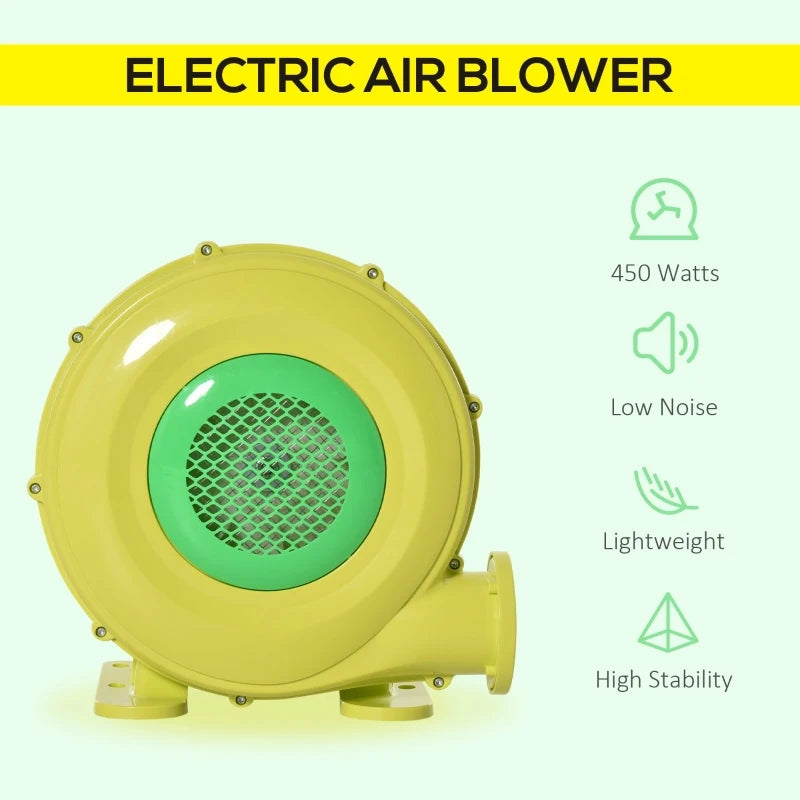 Outsunny 450-Watt Electric Air Blower for Inflatable Bounce Houses and Swimming Pools