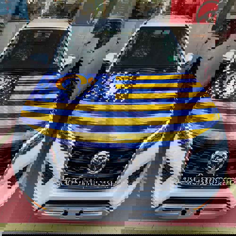 Los Angeles Rams Itasha Car Vinyl Hood Wrap Decal Sticker