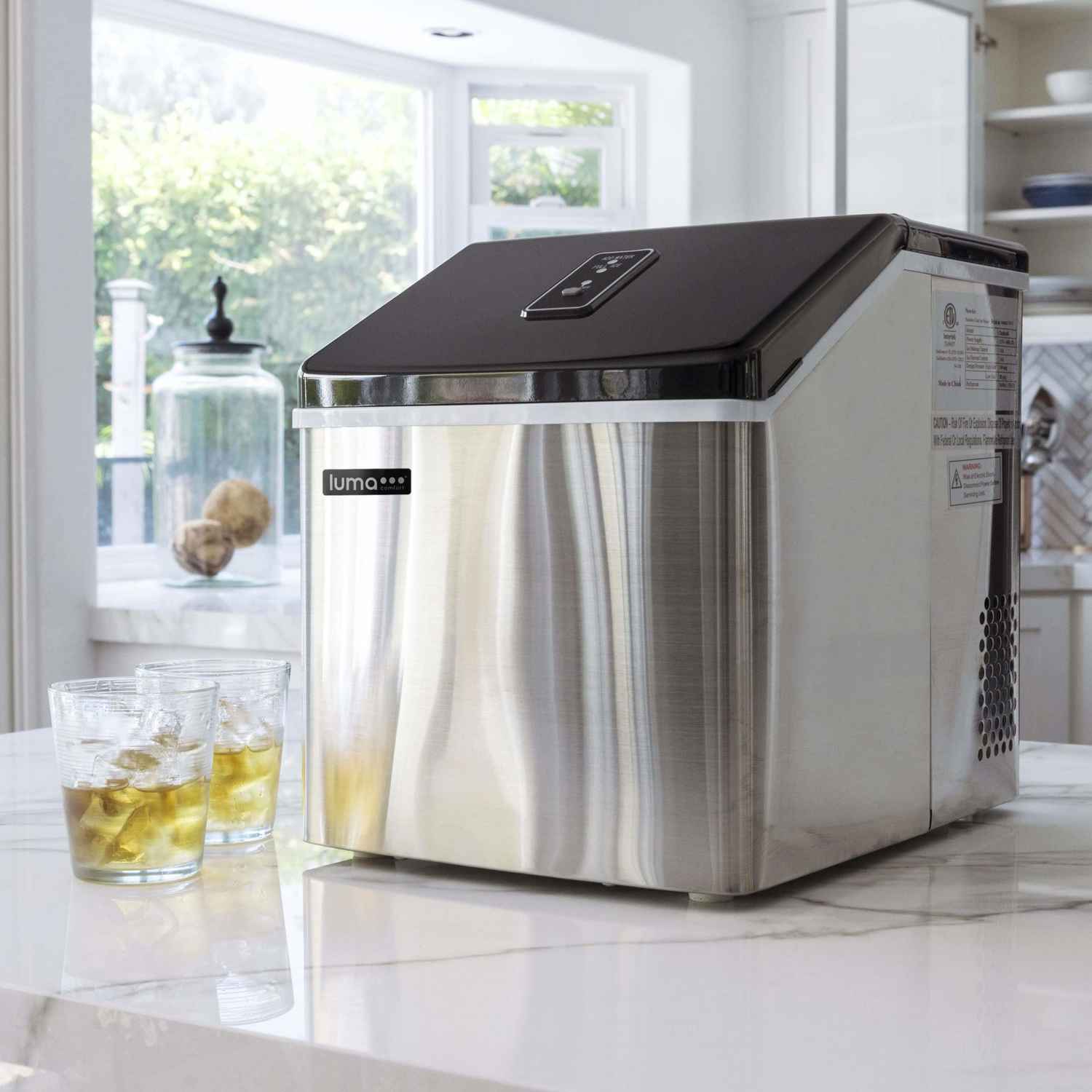 Luma Comfort IM200SS Countertop Clear Ice Maker - 28 lbs. Daily, BPA-Free