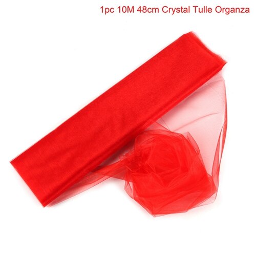 FENGRISE 5M 10M Wedding Organza Tulle Roll Fabric for Bride Party Decor