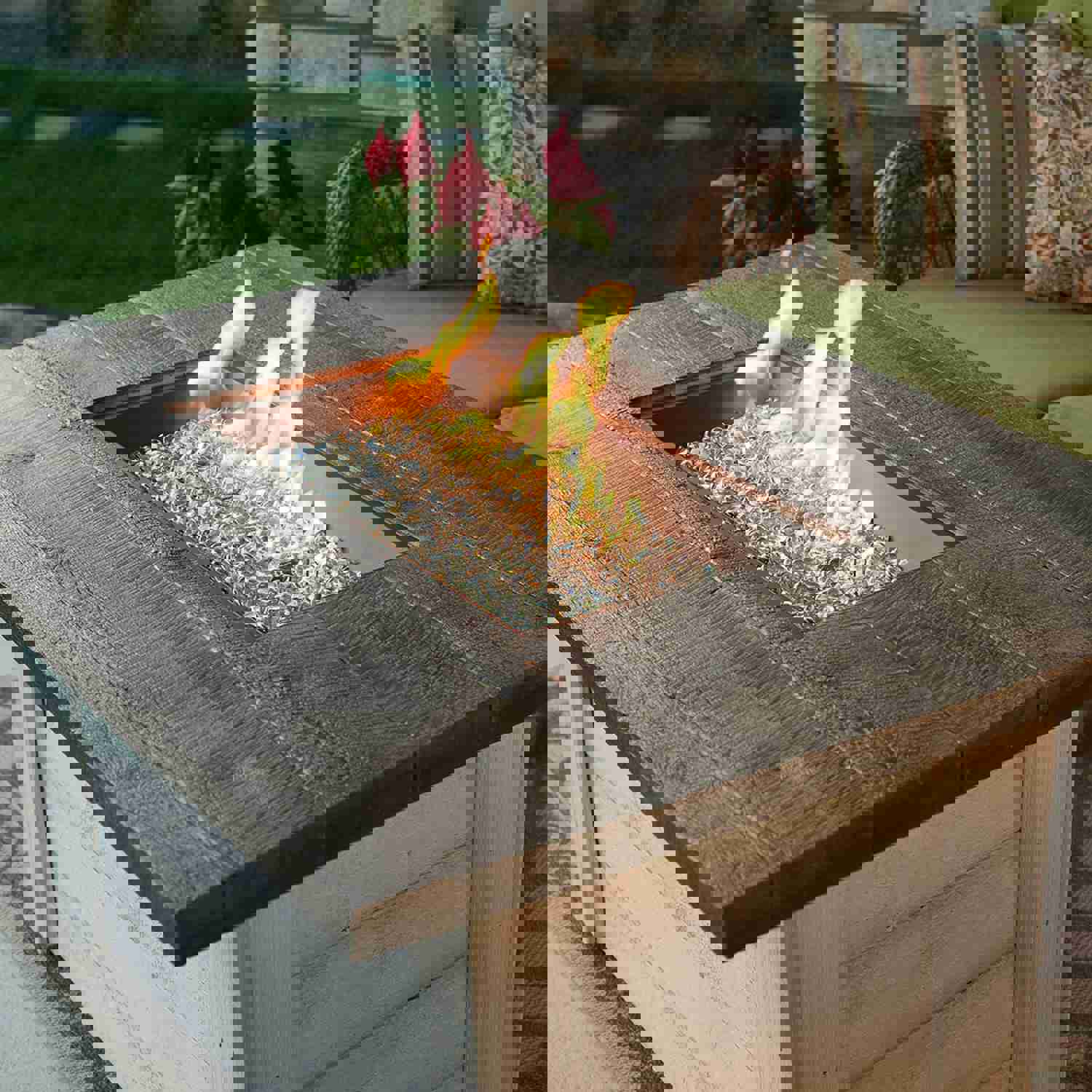 Alcott Rectangular Gas Fire Pit Table