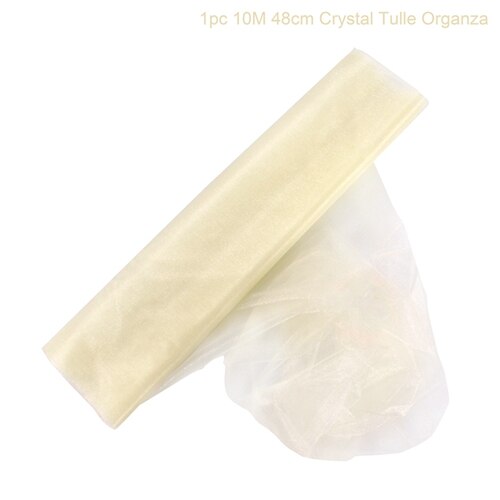 FENGRISE 5M 10M Wedding Organza Tulle Roll Fabric for Bride Party Decor