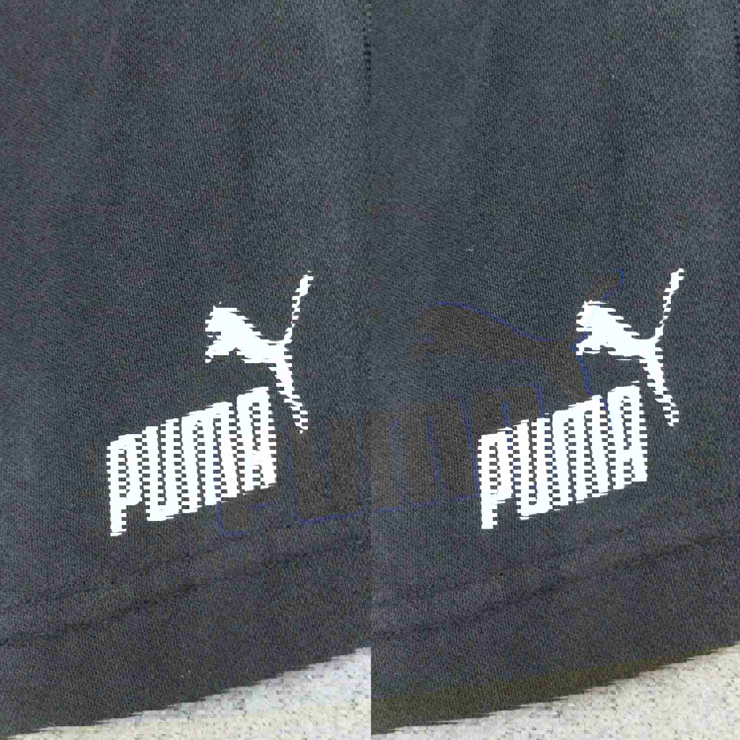 Puma Men's Large Black Athletic Shorts with Elastic Waist