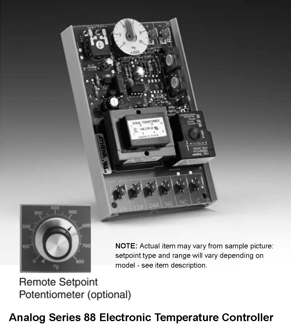 Athena Series 88: 0° to 800°F Electronic Temperature Controller with PCB Setpoint