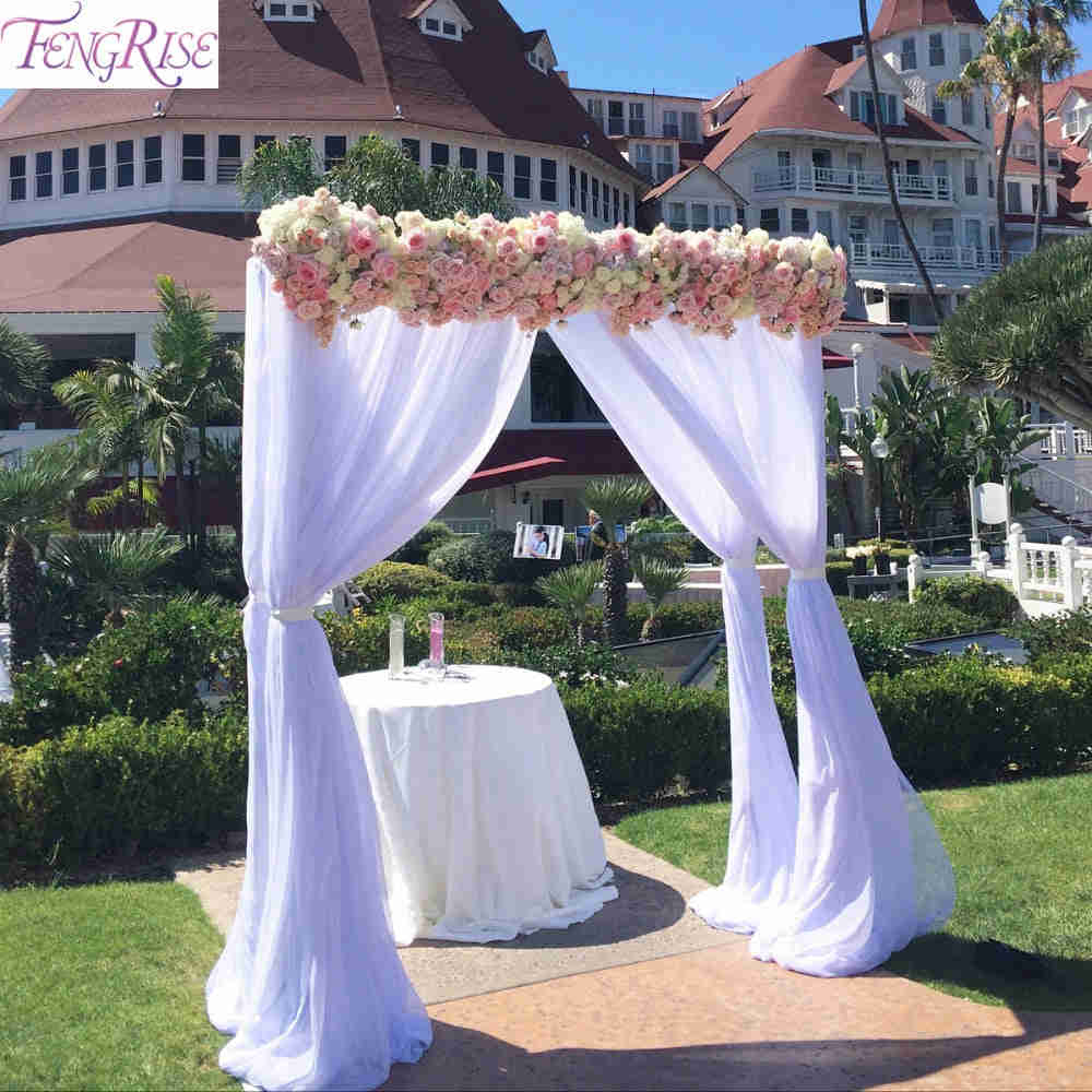 FENGRISE 5M 10M Wedding Organza Tulle Roll Fabric for Bride Party Decor