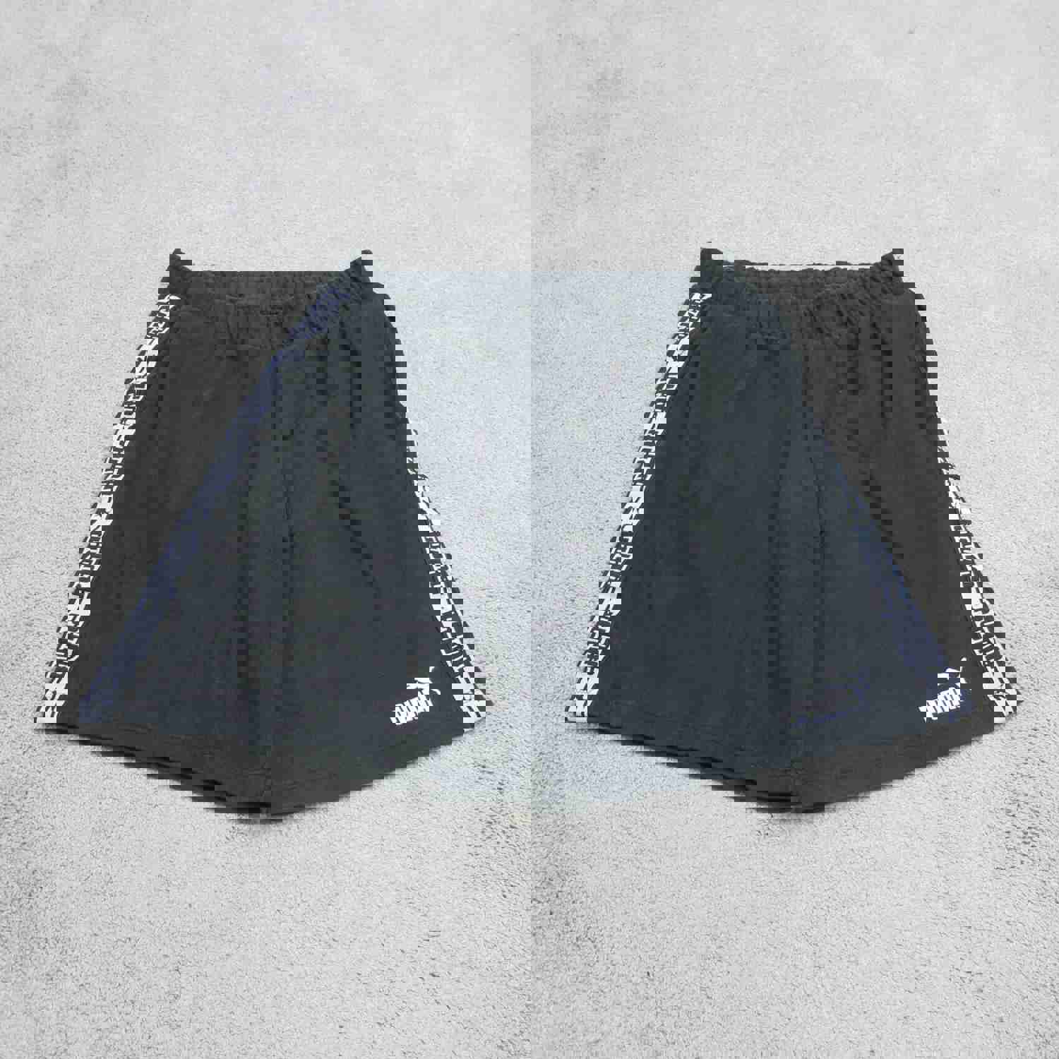 Puma Men's Large Black Athletic Shorts with Elastic Waist