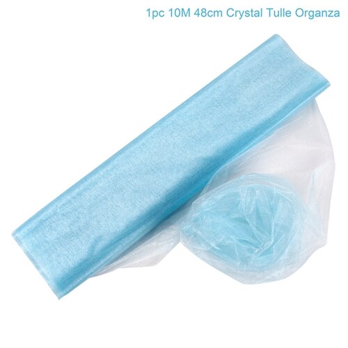 FENGRISE 5M 10M Wedding Organza Tulle Roll Fabric for Bride Party Decor
